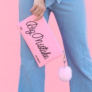 Studio DIY Pink Eraser Clutch with Fuzzy Keychain